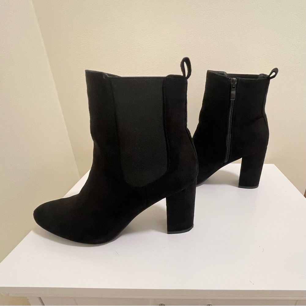 TOP MODA Women's Black Suede Booties
